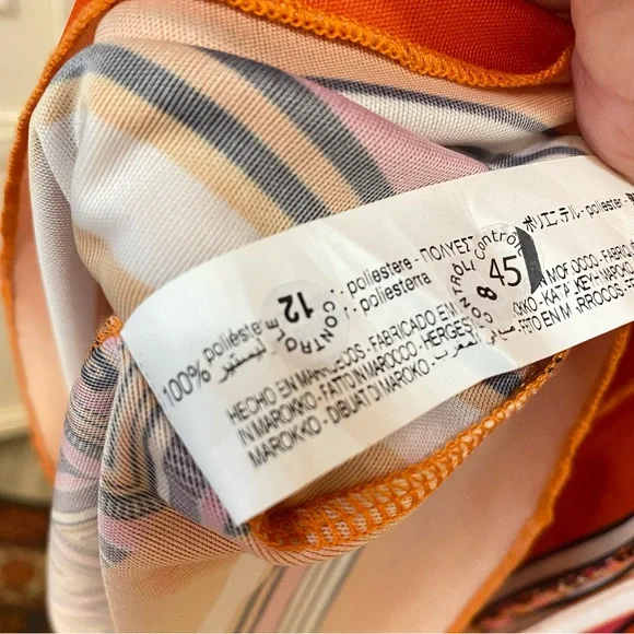 SALE💛 Zara Striped Halter Midi Dress Orange Black White Pink M Very 70s - Picture 5 of 9